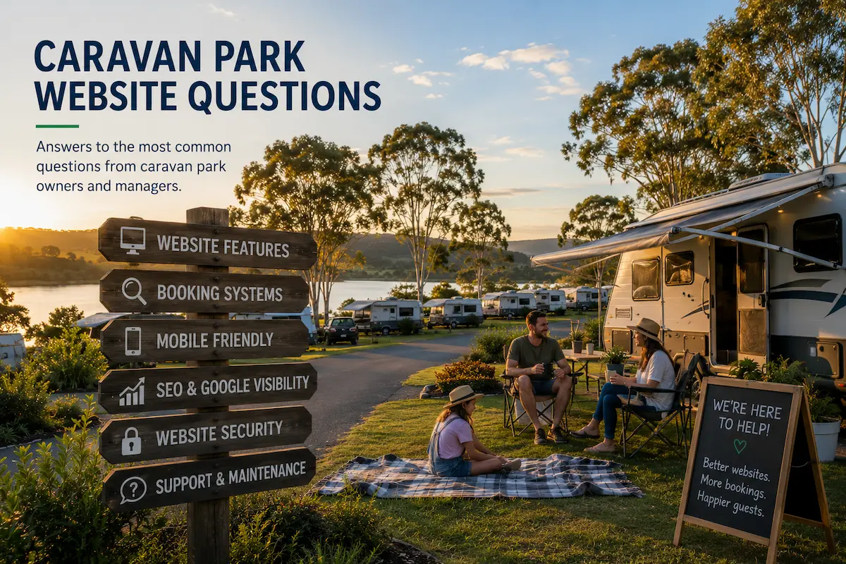 Regional NSW caravan park tourism website design