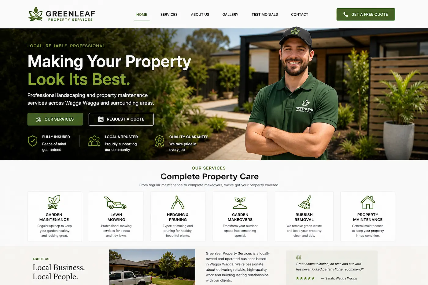 Website design for local service businesses in regional NSW